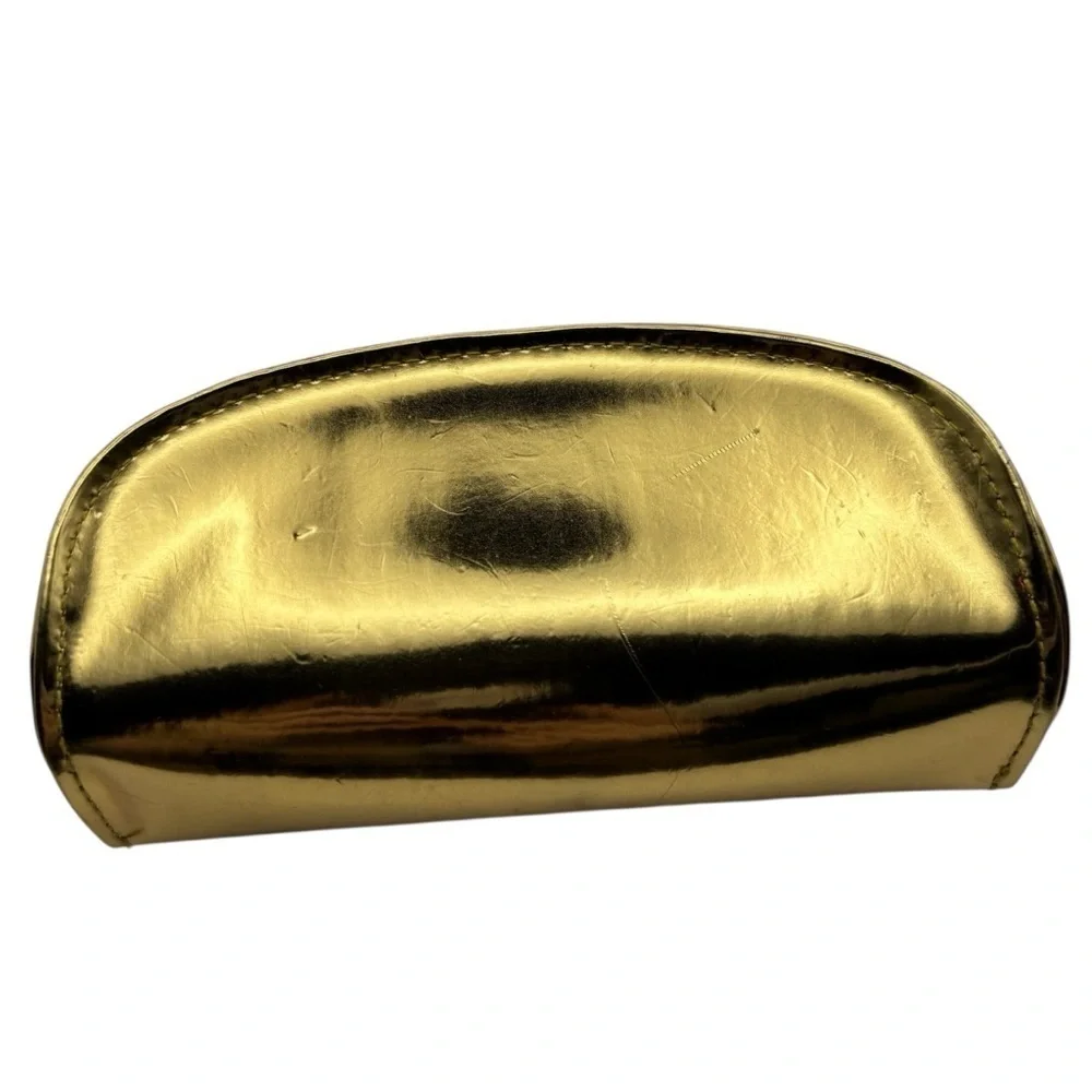 Tory Burch Gold Glasses Case with Sleek Minimalist Design